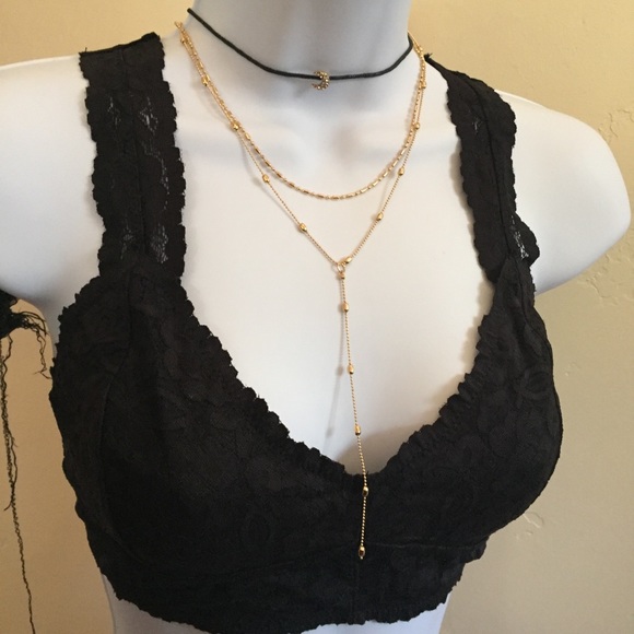 New Gold Moon Choker Layered Necklace - Picture 5 of 7